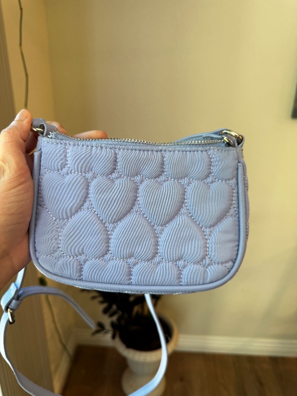 Wild Fable Periwinkle/Lavender Hearts Mini Crossbody Bag